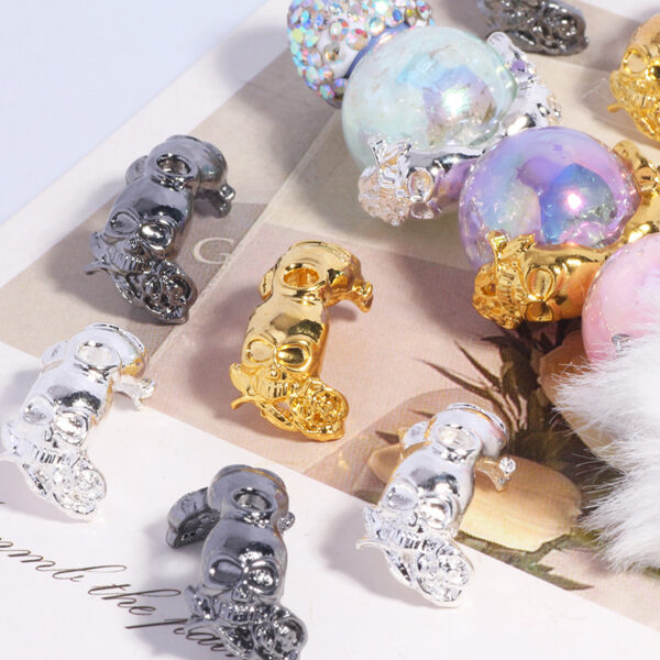 Wholesale Skull flower holder DIY spacer beads