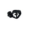 Wholesale New Silver-Plated Monastery Cross Love Ring Gothic Style Retro Niche Dyed Black European and American Style Cross-Border Ring
