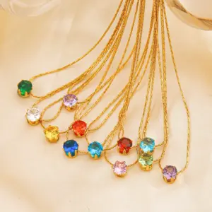Wholesale Jewelry Elegant Geometric 304 Stainless Steel Plating Pendant Necklace