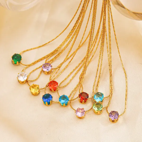 Wholesale Jewelry Elegant Geometric 304 Stainless Steel Plating Pendant Necklace