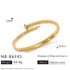Wholesale INS Style Elegant Simple Round Oval Heart Shape 304 Stainless Steel Clasp Bracelet Pearl Zircon Bracelet Set Furnace Vacuum Electroplating 18K Women's Jewelry