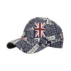 Wholesale Adult hat wholesale European and American men's and women's rice flag baseball cap cross-border British flag pattern sun hat B1129