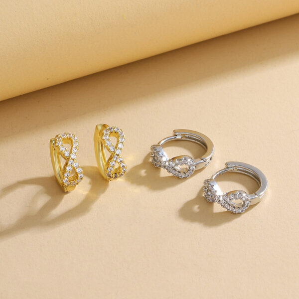 Wholesale Cross-border alphanumeric text exquisite earrings European and American fashion trend 8 word earrings geometric digital earrings