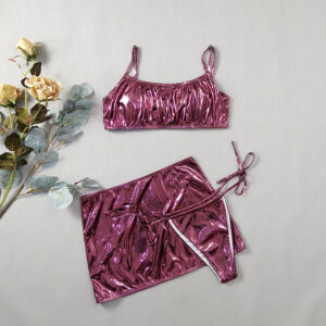 240204 bright pink three-piece set / L