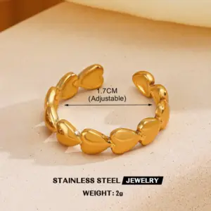 Gold Love Heart-Shaped Ring 3