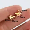 PVD Coated 18K Gold Real Gold Plated Cat 304 Stainless Steel Fashion Waterproof Non Tarnish Earrings