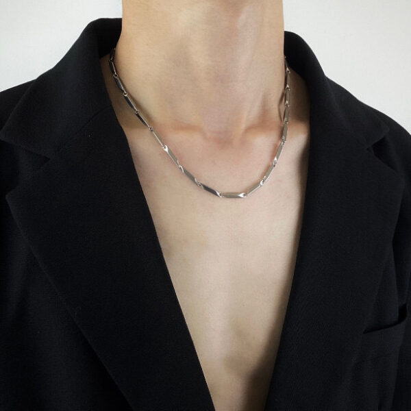 oly-a6bf81dbb626c0cccce601e2930d3be7 Wholesale Titanium steel diamond chain melon seed chain necklace men handsome fashion female pendant chain handmade jewelry aessories