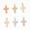 Wholesale Hot-selling Live Supply Zircon Cross Pendant Ins Fashion Personality Color Cross Necklace Wholesale