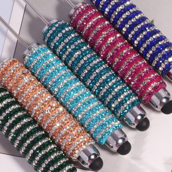 Wholesale Full Diamond Multi-Layer Colorfulful Cool Rhinestone Beaded Touch Screen Pen DIY Beaded Ballpoint Pen Jewelry Accessories