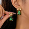 oly-a6cbe2084d7ad4095416442118e81ea0 Wholesale Christmas tree gingerbread man earrings