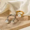 Wholesale Jewelry Commute U Shape 304 Stainless Steel Plating Open Rings