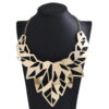 Wholesale Europe and the United States exaggerated hollow smooth leaf necklace metal big brand necklace collar women cross-border fashion jewelry