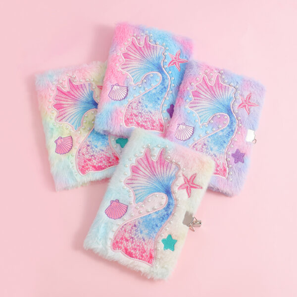 Wholesale Ocean Series Plush Notebook with Lock