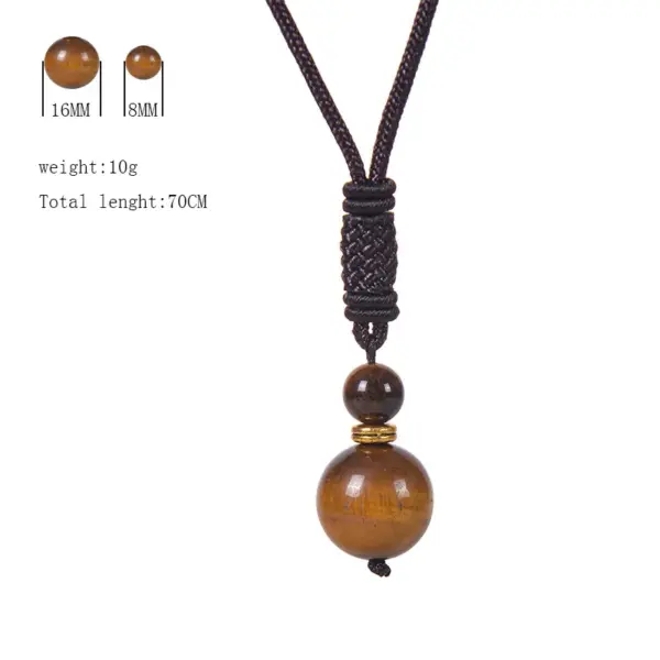Wholesale Ethnic Style Geometric Malachite Tiger Eye Obsidian Necklace 1 Piece
