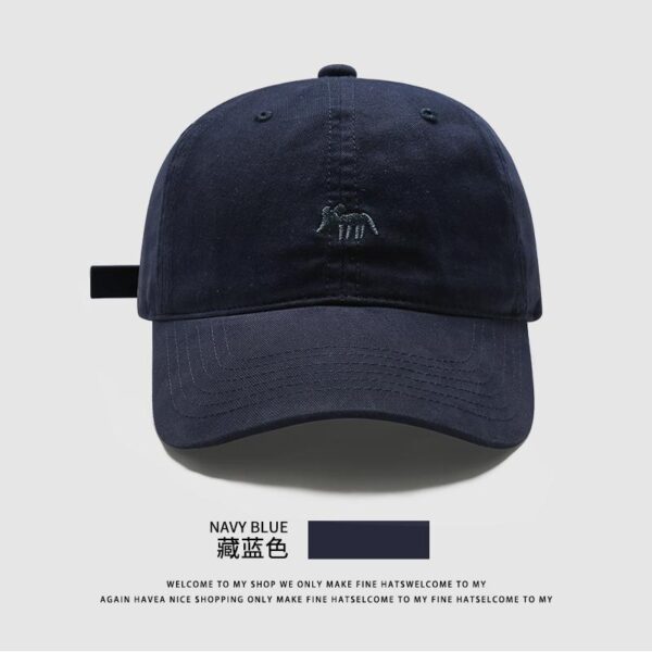 Wholesale Embroidered Little Fox Baseball Cap 2025 New Men's and Women's Wide Brim Face Revealing Small Peaked Cap Sun Shade Breathable Casual Easiest for Match