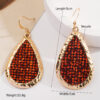 Wholesale European and American Fashion PU Leather Sequin Drop Earrings Simple Shiny Ball Party Exaggerated Earrings Amazon Explosions