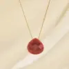 Wholesale PVD Coated 14K Gold Real Gold Plated Water Droplets 304 Stainless Steel Elegant Simple Style Waterproof Non Tarnish 304 Stainless Steel Pendant Necklace