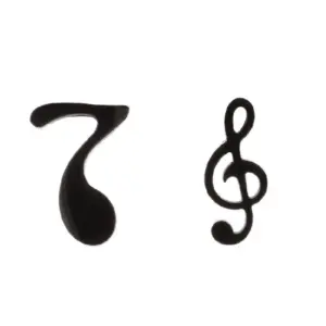 Black with musical notes