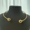 Wholesale Streetwear Round Copper Plating 18k Gold Plated Bracelets Necklace