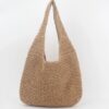 Wholesale Straw Woven Bag Women's 2025 New Summer Seaside Vacation Beach Bag Shoulder Bag Mori Style Handmade Woven Bag Large Capacity