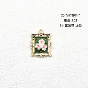 6 three flowers green