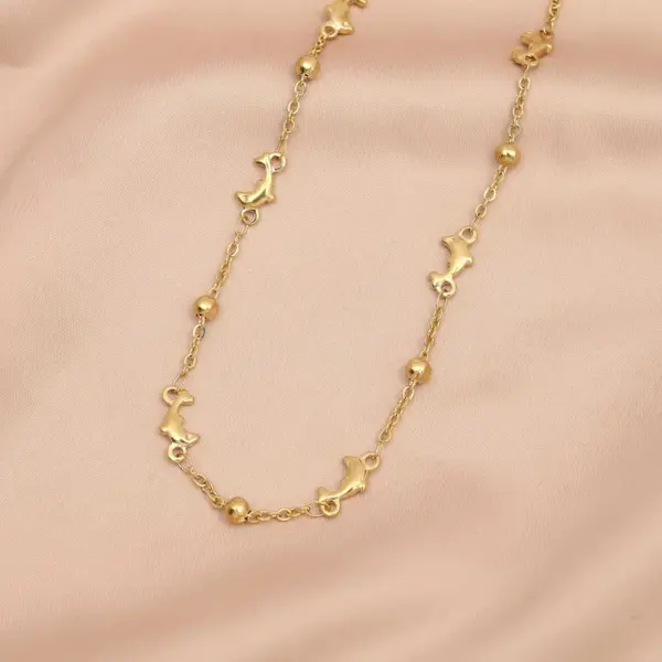 Wholesale Lady Dolphin 304 Stainless Steel 18K Gold Plated Bracelets In Bulk