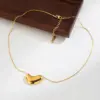 Wholesale Jewelry Simple Style Geometric Round Heart Shape 304 Stainless Steel 18K Gold Plated Plating Stainless Steel Necklaces