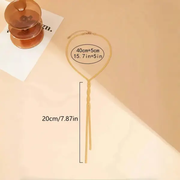 Ion Plating (IP) Real Gold Plated Geometric 304 Stainless Steel Elegant Sexy Simple Style Waterproof Non Tarnish Titanium Steel Long Necklace