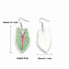 Wholesale Creative Temperament Exaggerated Acrylic Love Green Powder Leaf Turtle Leaf Summer Holiday Personalized Earrings