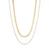 Wholesale Double-Layer Choker Titanium Steel Necklace Three-Layer Blade Chain Snake Bones Chain Stainless Steel Jewelry Summer Non-Fading Female