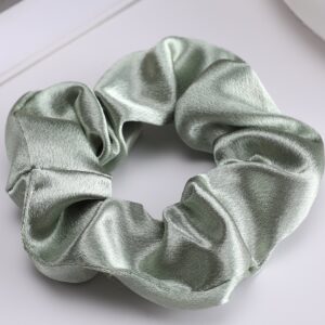 green satin hairband