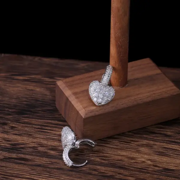 Wholesale Geometric Diamond Copper Artificial Gemstones Earrings