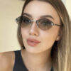 Wholesale Rimless Diamond Sunglasses Letter F Women's High-end Elegant Sunglasses Cross-border European and American Fashion Sunglasses Sun Protection