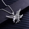 Wholesale Stainless Steel Necklace Titanium Steel Men's Eagle Wing Pendant Electroplated Gold European and American Fashion Jewelry