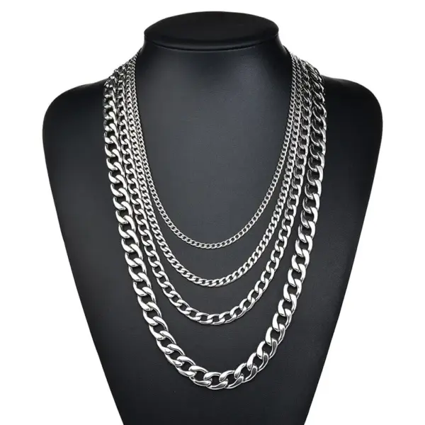 Wholesale Jewelry Hip-Hop Solid Color 304 Stainless Steel Polishing Stainless Steel Jewelry Sets