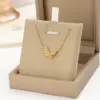 Wholesale 304 Stainless Steel Copper 18K Gold Plated K Gold Plated Inlay Heart Shape Wings Butterfly Zircon Pendant Necklace