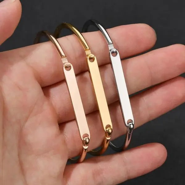 Wholesale PVD Coated Real Gold Plated Geometric Stainless Steel Simple Style Waterproof Non Tarnish