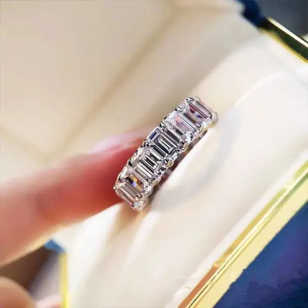 Copper Plating Geometric Artificial Gemstones Copper Rings