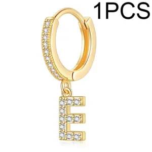 Single Alphabet Letter Earrings E