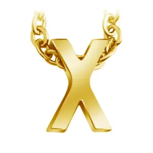 Gold Letter X