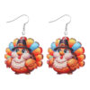 oly-a73205de96ea2ce7616afe00330433fc Wholesale Cross-Border New Thanksgiving Turkey Halloween Pumpkin Skull Pendant Earrings Acrylic Party Earrings Gift