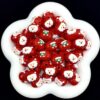 Wholesale Santa Claus steamed bun beads, hand-painted beads, loose beads, string beads