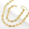 Wholesale Copper Cable Chain Plating Geometric Necklace