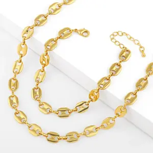 Wholesale Copper Cable Chain Plating Geometric Necklace