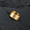 oly-a74078976d47a1527bca9f70b9a51dcd Wholesale 10mm Wide Simple Inner and Outer Flat Matte Brushed Titanium Steel Ring Retro Sier Men's Trendy Hip-Hop Ring Bracelet