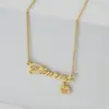 Wholesale Jewelry Fashion Letter Constellation 304 Stainless Steel 18K Gold Plated Gold Plated Stainless Steel Necklaces