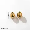 Wholesale PVD Coated Real Gold Plated Water Droplets 304 Stainless Steel Elegant Retro Waterproof Non Tarnish Ear Studs
