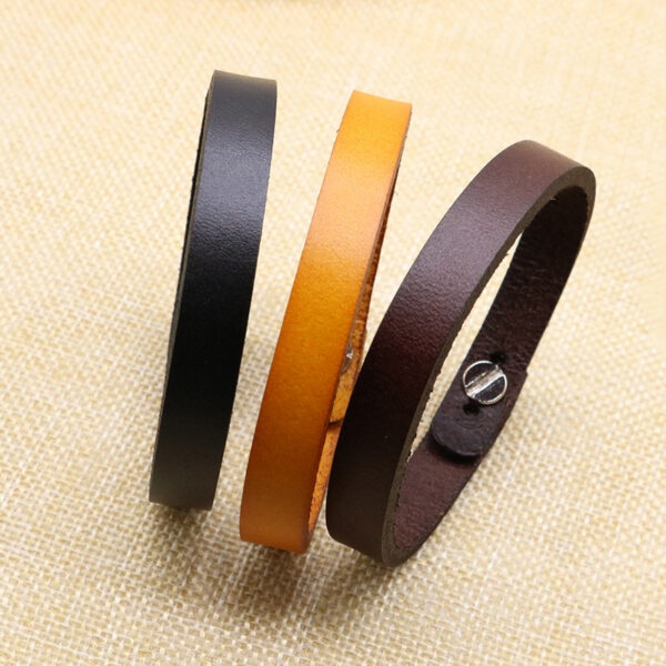Wholesale New men's and women's retro fashion leather bracelet simple cross-border jewelry supply leather bracelet hand rope manufacturers direct supply