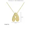 Copper Simple Style Plating Letter Zircon Pendant Necklace
