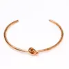 PVD Coated Gold Plated C Shape Stainless Steel Titanium Steel Simple Style Waterproof Non Tarnish Bangle